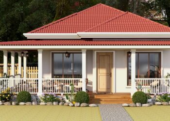 2 Bedroom House design 12.80 X 9.80 meters