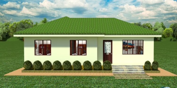 House Plans 3 Bedrooms 2 Bathrooms, 12X10 METERS
