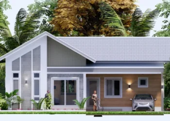 Small House Plan 12×8.5 Meter 3 Beds