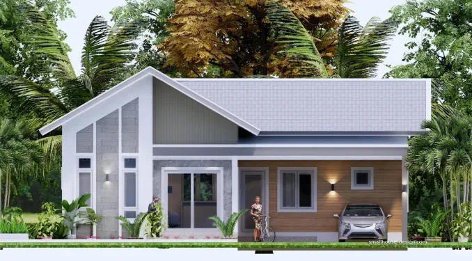Small House Plan 12×8.5 Meter 3 Beds