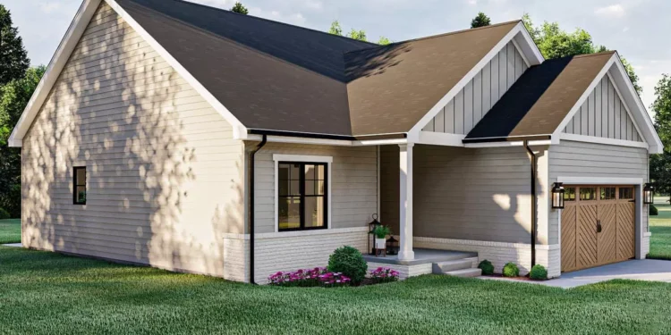 Two-Bedroom, Two-Bathroom One-Story House Plan with Optional Basement